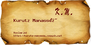 Kurutz Manassé névjegykártya